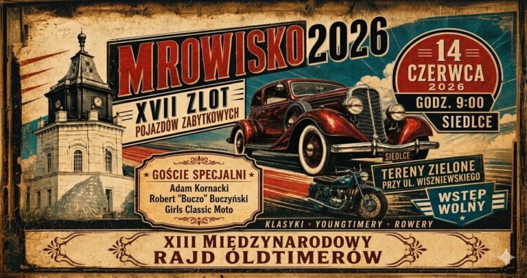17. Zlot Pojazdów Zabytkowych „Mrowisko” – święto motoryzacji z duszą