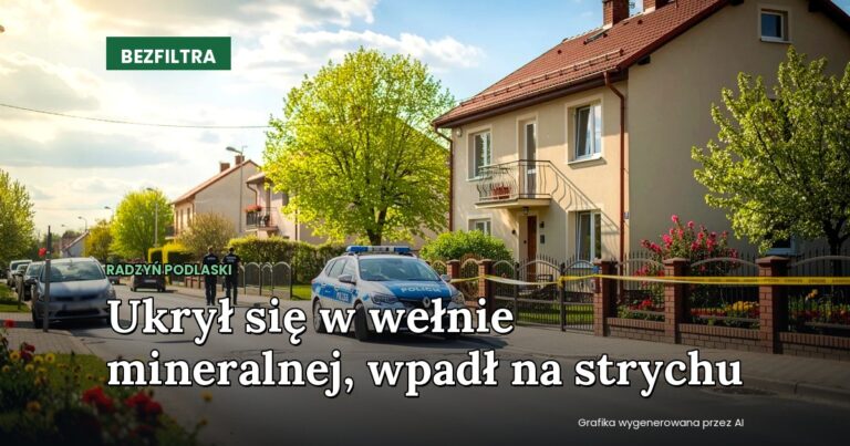 Ukrył się w wełnie mineralnej, wpadł na strychu — RADZYŃ PODLASKI