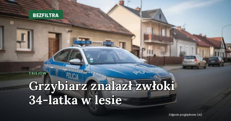 Grzybiarz znalazł zwłoki 34-latka w lesie — CELEJÓW