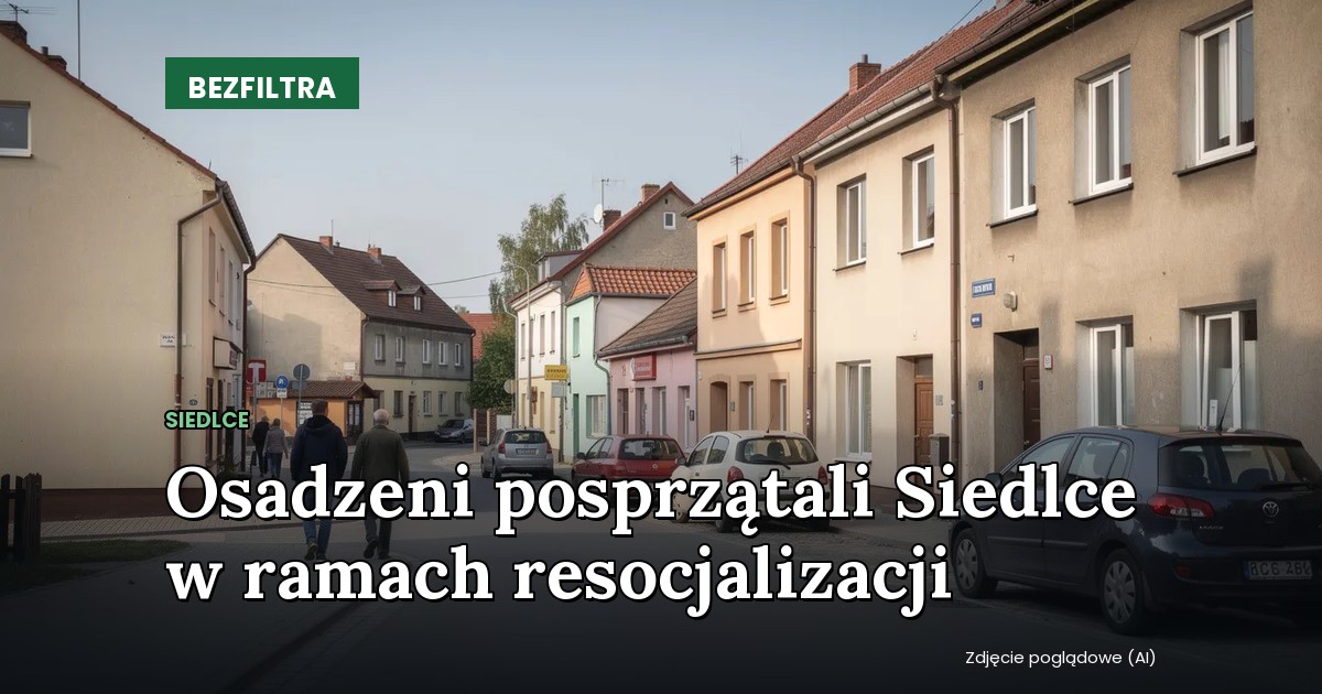 Sprzątali Siedlce, bo tak im kazano. Zakład Karny zapowiada więcej