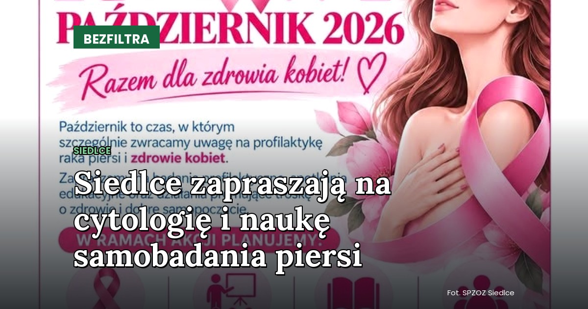 Różowy Październik w Siedlcach. SPZOZ zaprasza na cytologię i naukę samobadania piersi