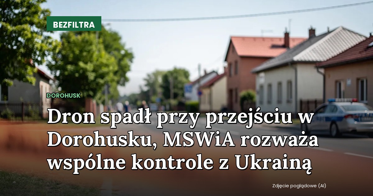 Dron spadł przy przejściu w Dorohusku. MSWiA mówi o wspólnych kontrolach z Ukrainą, europosłanka mówi „nie”