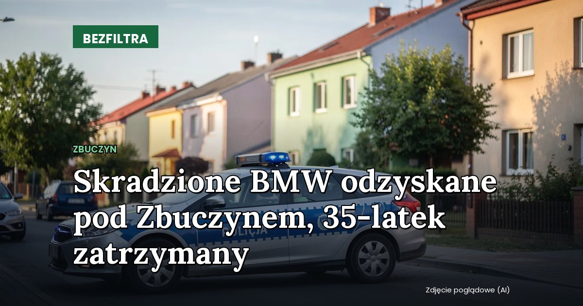 BMW zniknęło spod supermarketu. Następnego dnia driftowało pod Zbuczynem