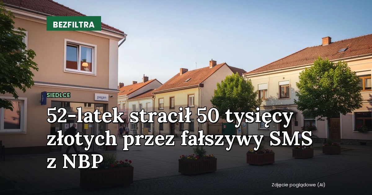 50 tysięcy złotych i SMS „z NBP”. Mieszkaniec Siedlec uwierzył w „bezpieczne konto”