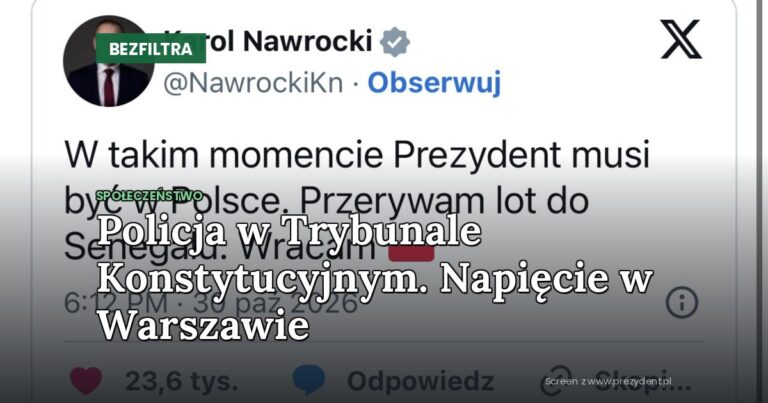 Policja w Trybunale Konstytucyjnym. Opozycja mówi o zamachu stanu